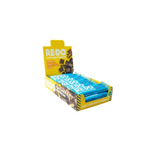 Redo Foods | Protein Bar I Vegan and Nut Free I 18 x 60g I Salted Caramel