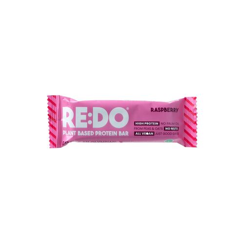 Redo Foods | Protein Bar I Vegan and Nut Free I 60g I  Raspberry - Pack of 5