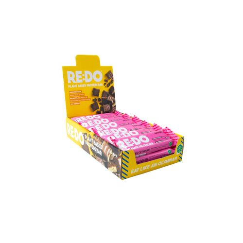 Redo Foods | Protein Bar I Vegan and Nut Free I 18-pack x 60g I Raspberry